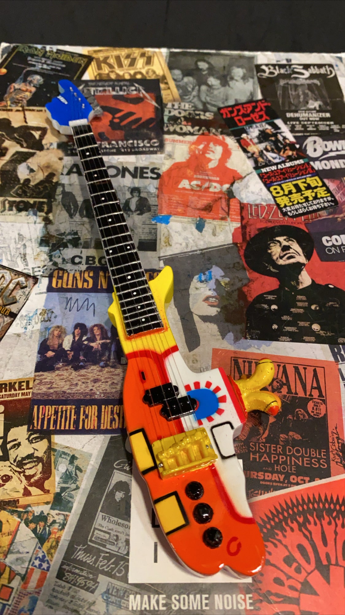 Image of The Beatles Yellow Submarine Miniature Guitar